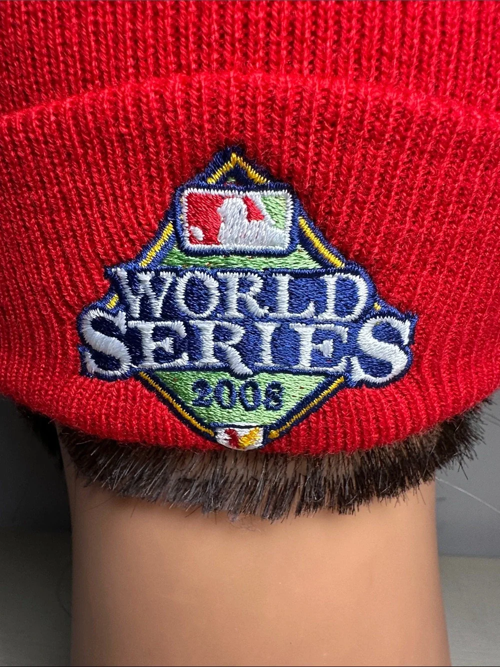 Phillies Red Kids World Series 2008 Knit Beanie with White 'P' Patch